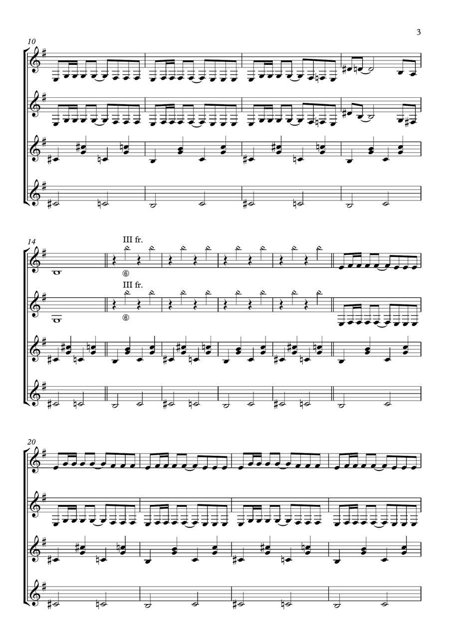 James Bond Theme - Score Only Guitar Ensemble scores gallery preview page 3