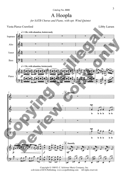 A Hoopla from The Settling Years (Choral Score) image number null