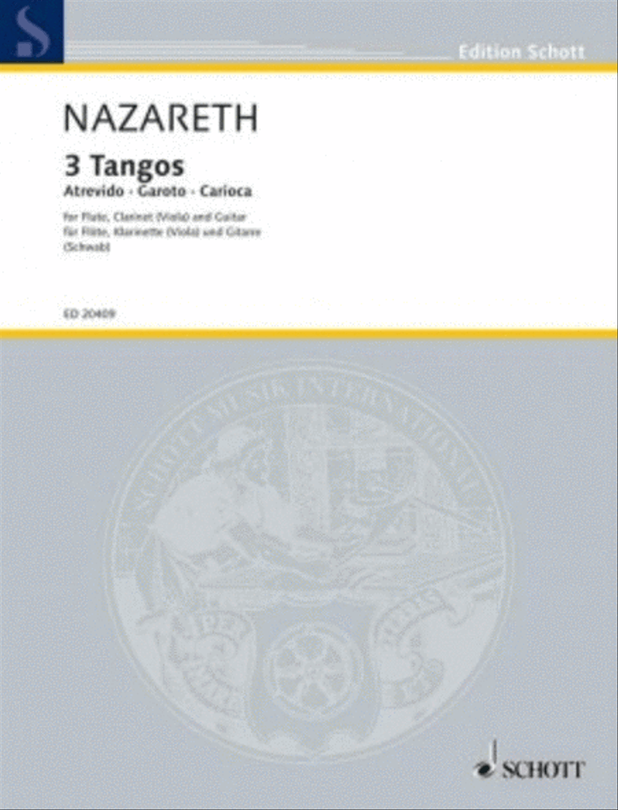 3 Tangos For Flute, Clarinet Or Viola And Guitar Sc/pts B-Flat Clarinet scores gallery preview page 1
