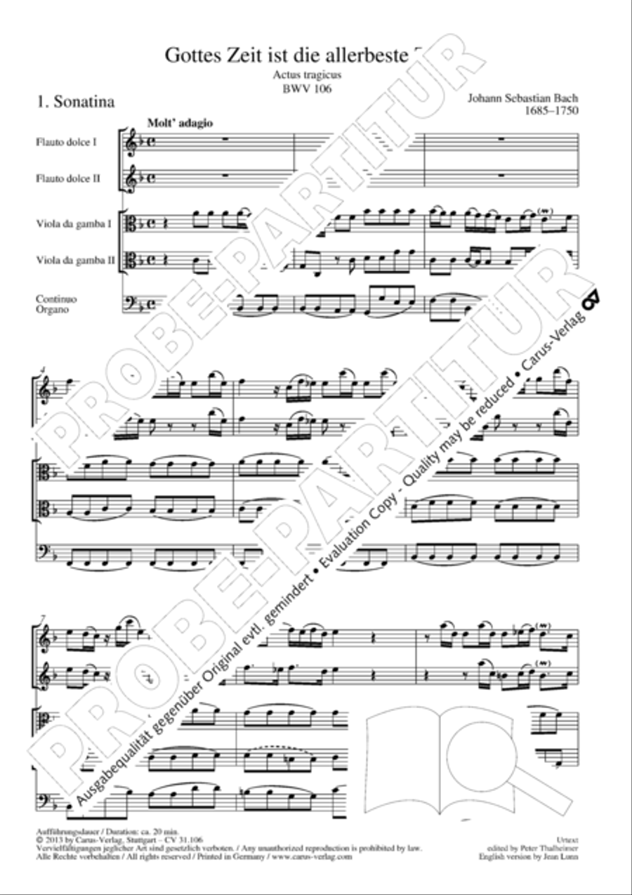 God's own time is the time appointed (Gottes Zeit ist die allerbeste Zeit) 4-Part scores gallery preview page 10