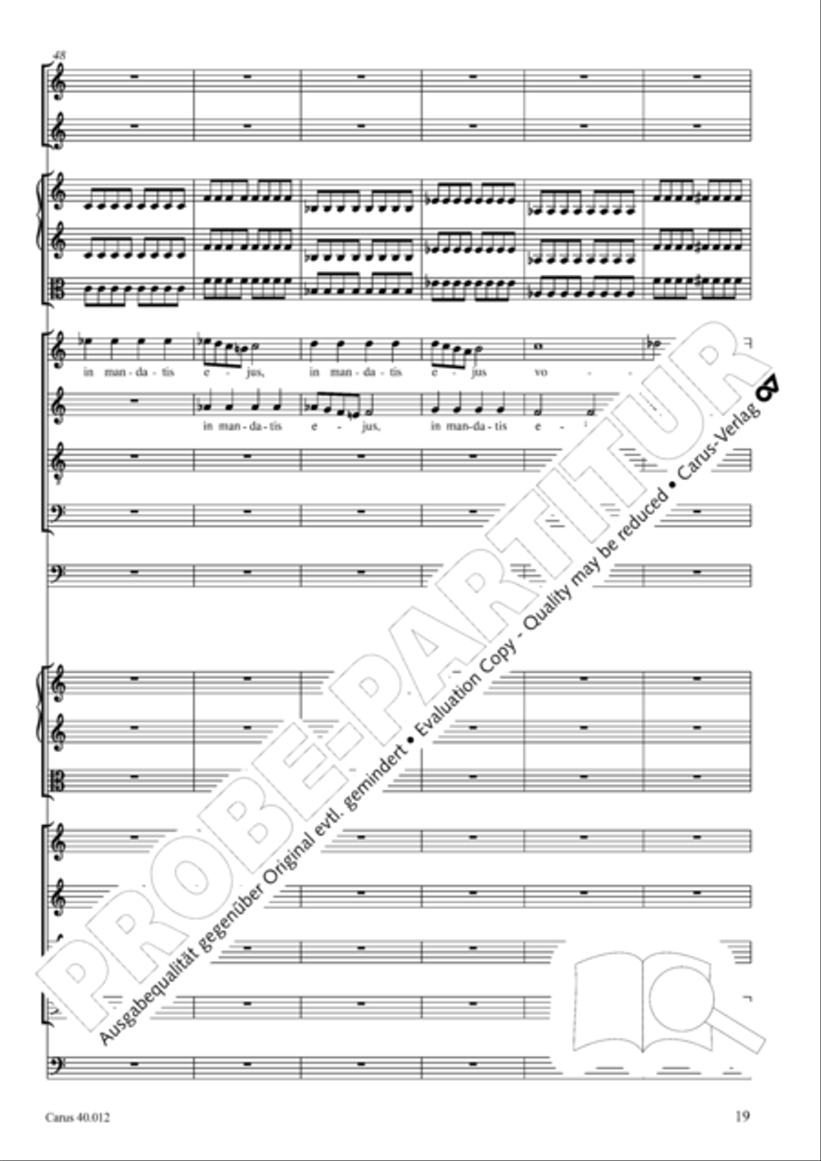 Beatus vir (How blest is he) Psalm 111 4-Part scores gallery preview page 20