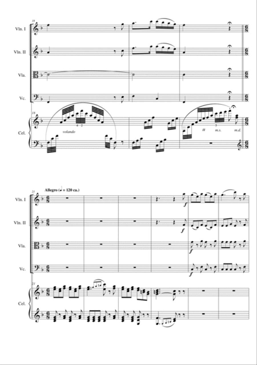 Davide Macaluso: PAPAGENO VARIE' (ES-22-050) - Score Only String Quartet scores gallery preview page 5