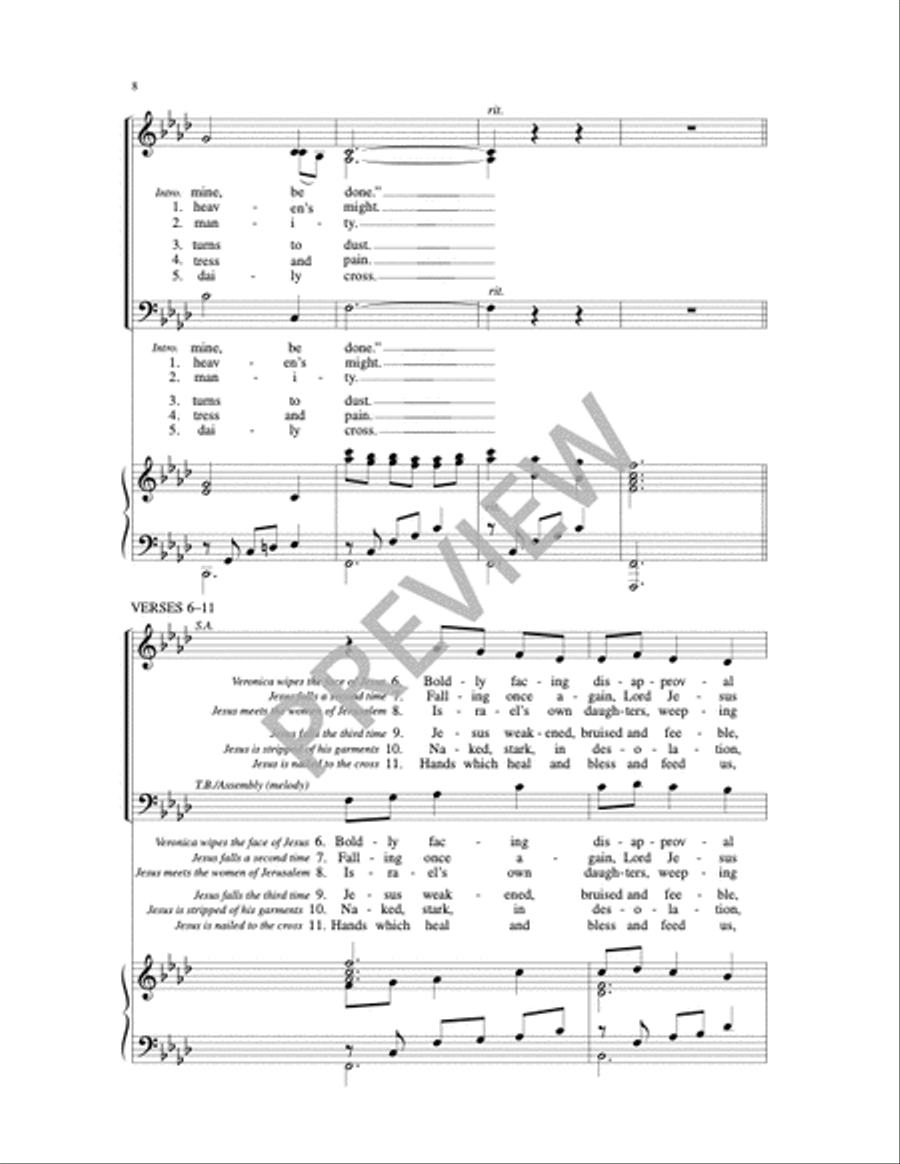 Stations of the Cross Stations of the Cross 4-Part scores gallery preview page 6