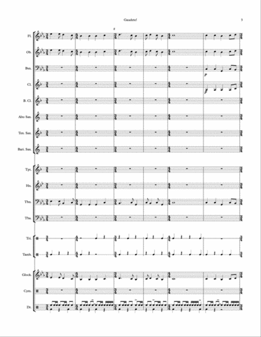 Gaudete! Concert Band scores gallery preview page 3