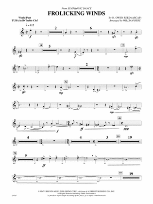 Frolicking Winds (from Symphonic Dance): (wp) B-flat Tuba T.C.