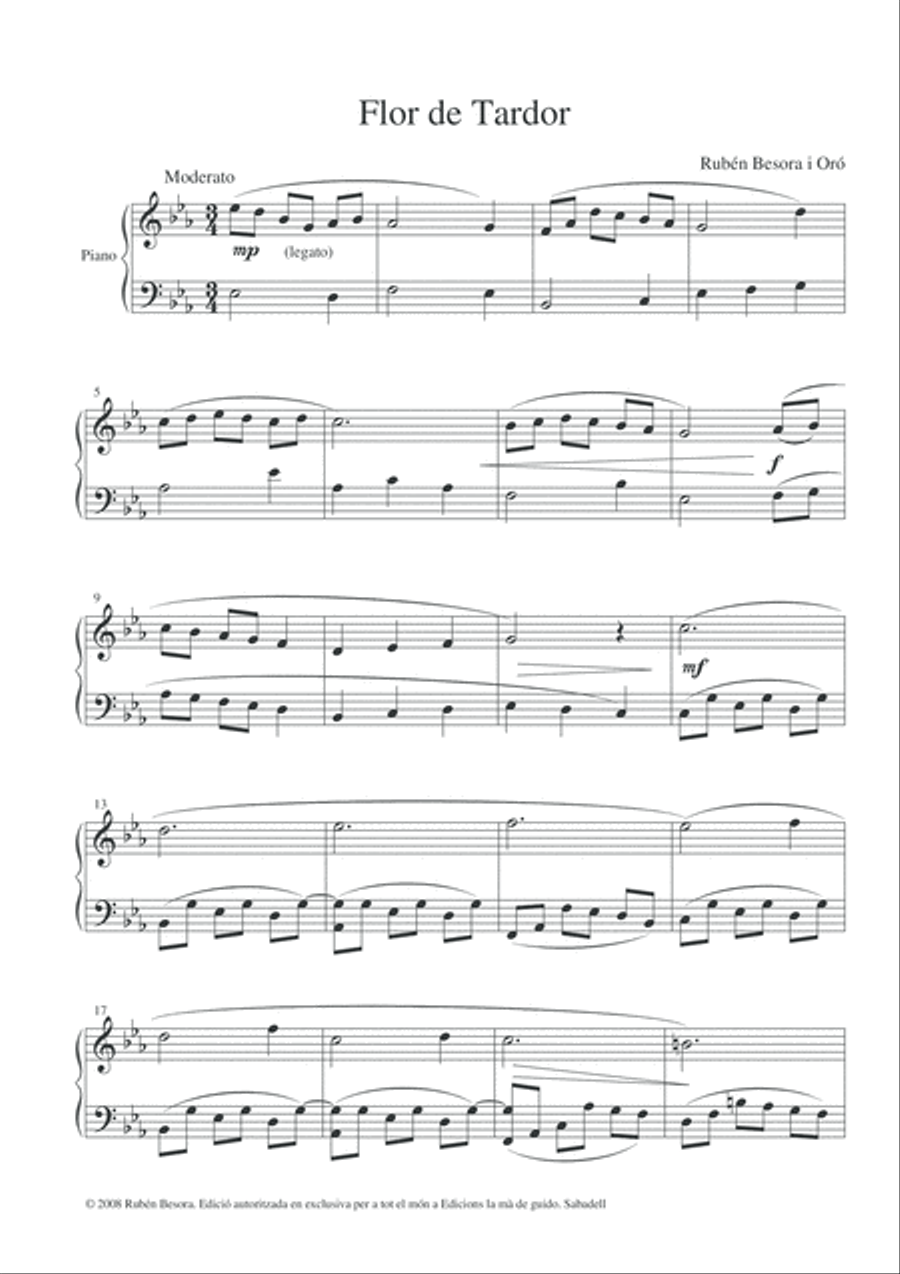 Flor de tardor. Iolanda Piano Solo scores gallery preview page 4