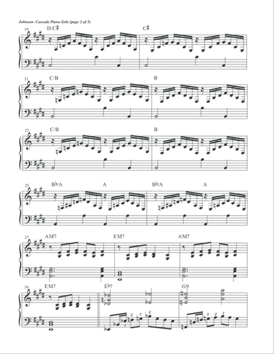 Cascade Piano Solo Guitar scores gallery preview page 3
