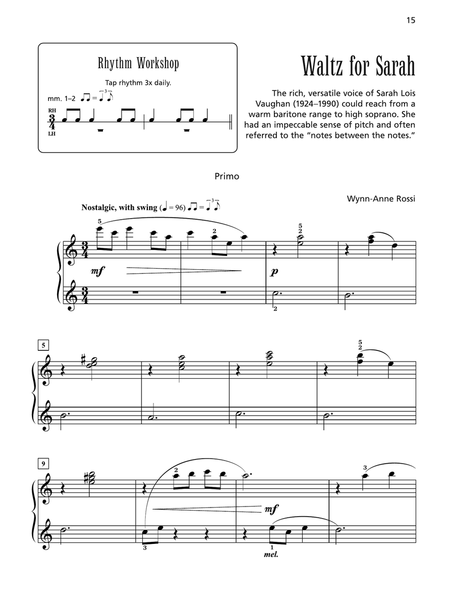 Waltz for Sarah - Piano Duet (1 Piano, 4 Hands) 1 Piano, 4-Hands scores gallery preview page 2