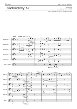 Londonderry Air (Danny Boy) [Clarinet Sextet] - Score Only