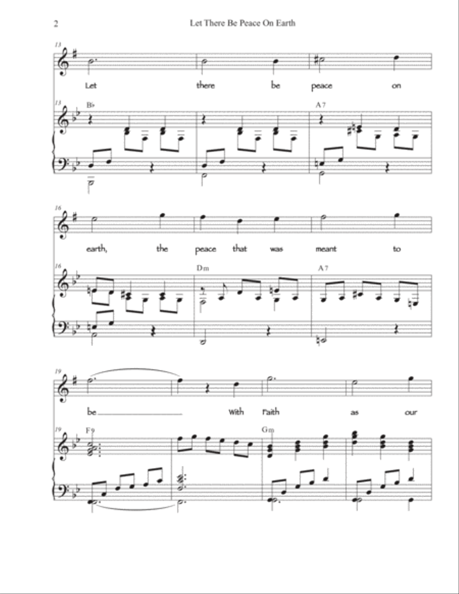 Let There Be Peace On Earth Alto Saxophone scores gallery preview page 2