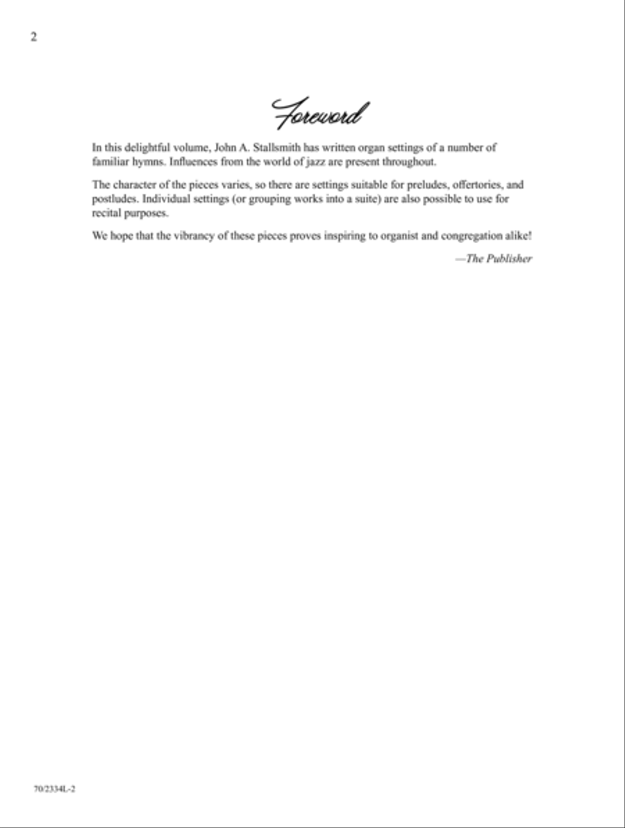 Jazzy Hymn Settings for Organ Organ Accompaniment scores gallery preview page 2