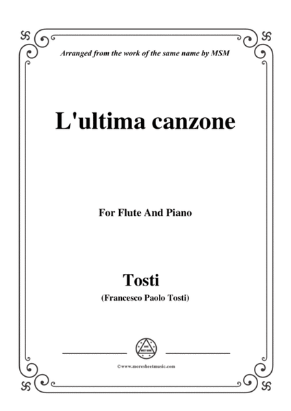 Tosti-L'ultima canzone, for Flute and Piano image number null