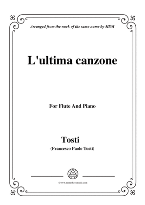 Tosti-L'ultima canzone, for Flute and Piano