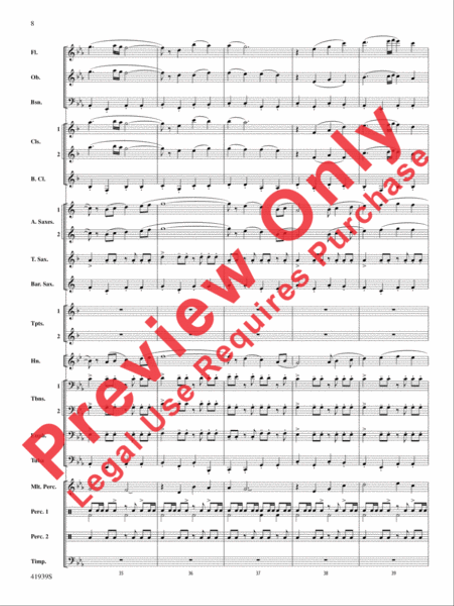Storm Warning! Concert Band scores gallery preview page 9