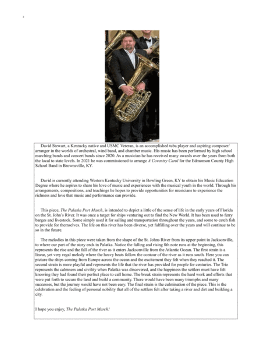 The Palatka Port March Concert Band scores gallery preview page 2