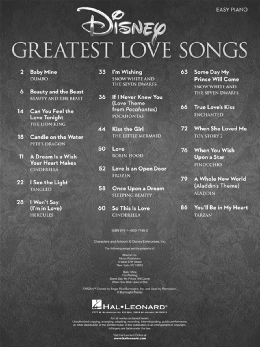 Disney Greatest Love Songs