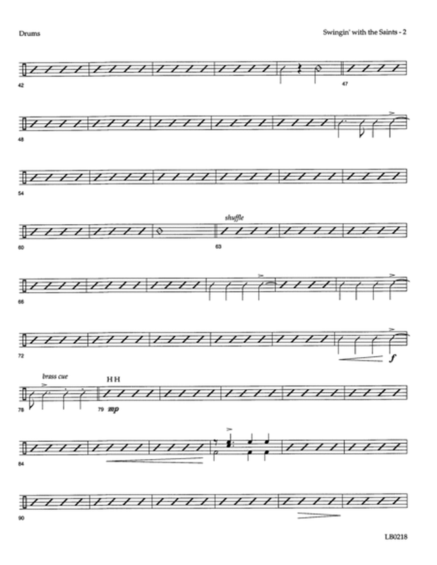 Swingin' With The Saints (arr. Mark Hayes) - Drums