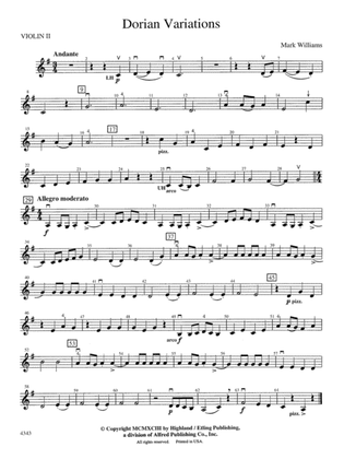 Dorian Variations: 2nd Violin