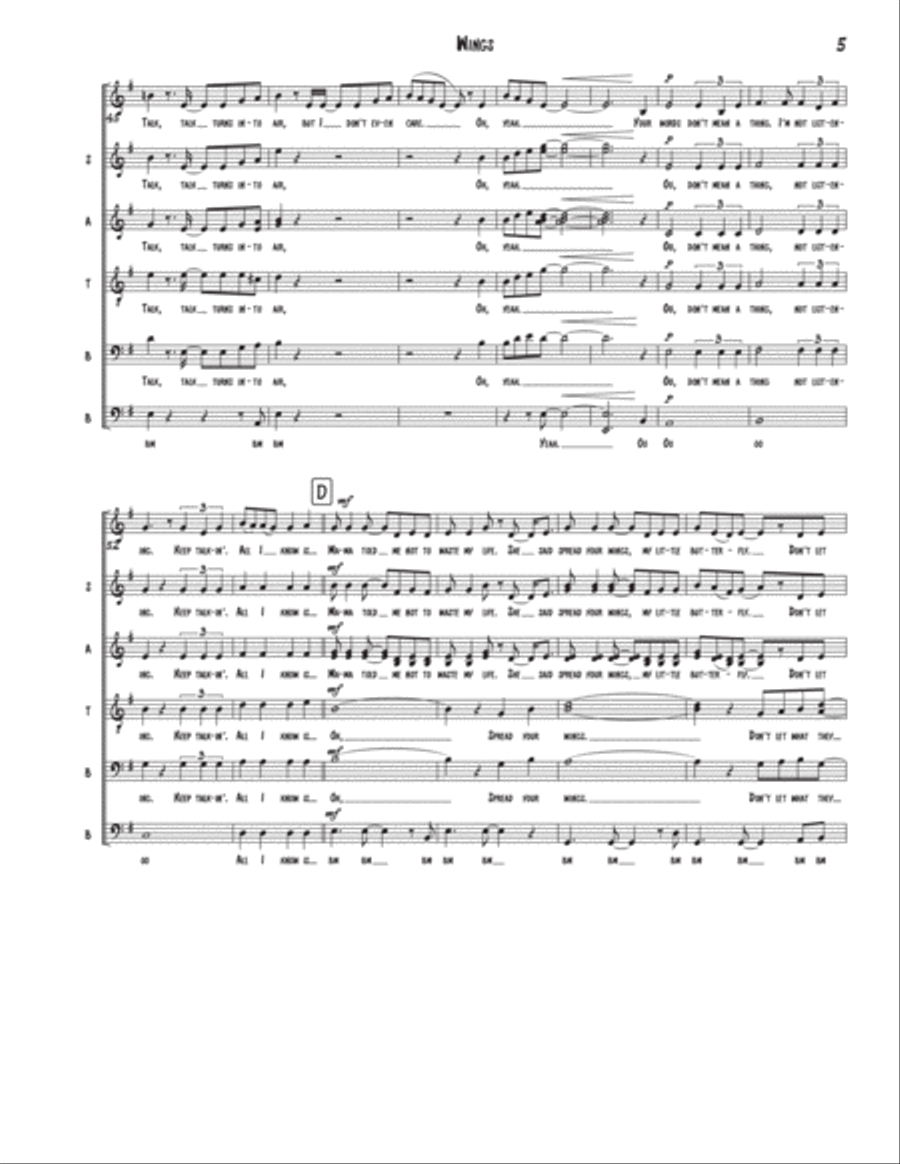 Wings Divisi scores gallery preview page 5