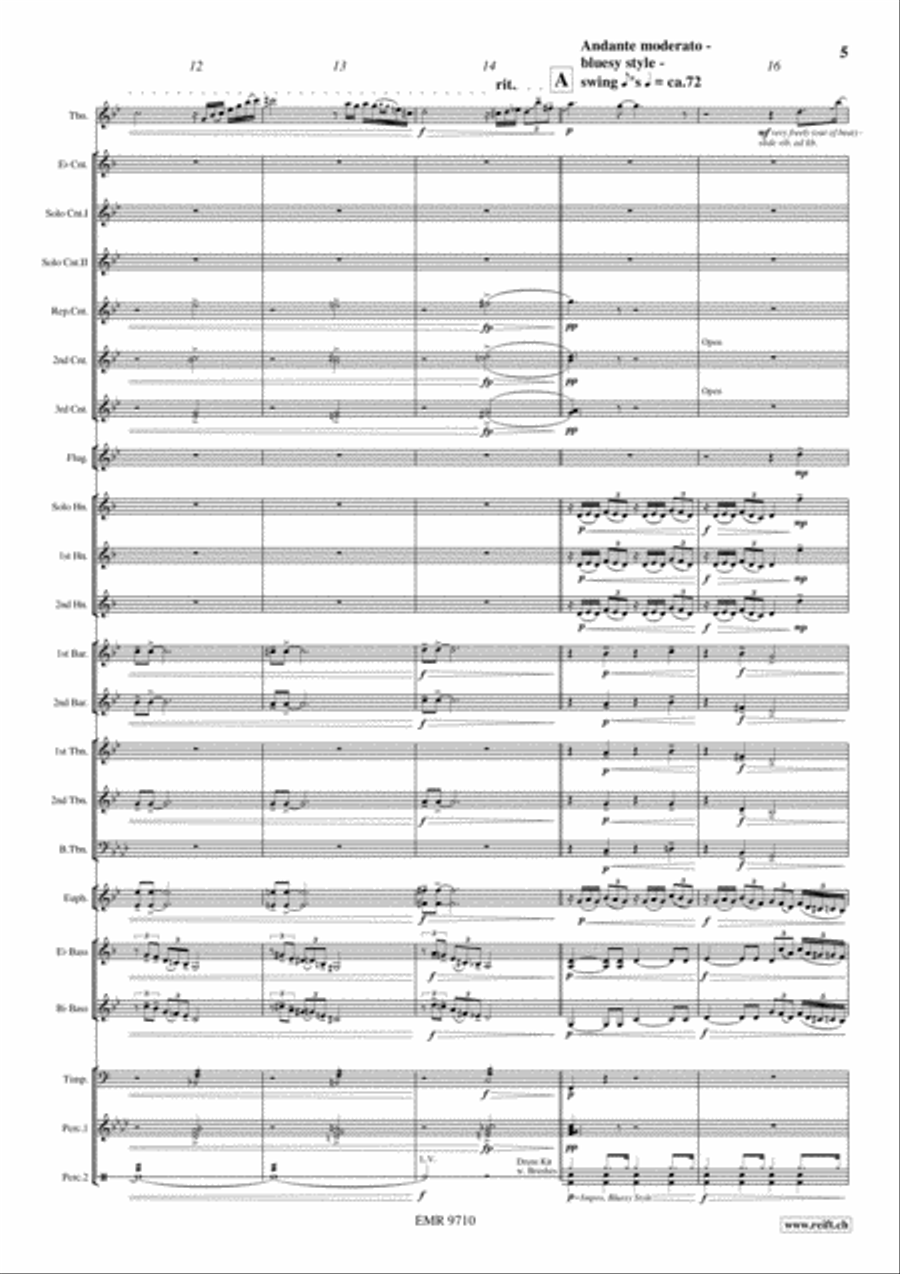 Concertino in Blue Brass Band scores gallery preview page 5