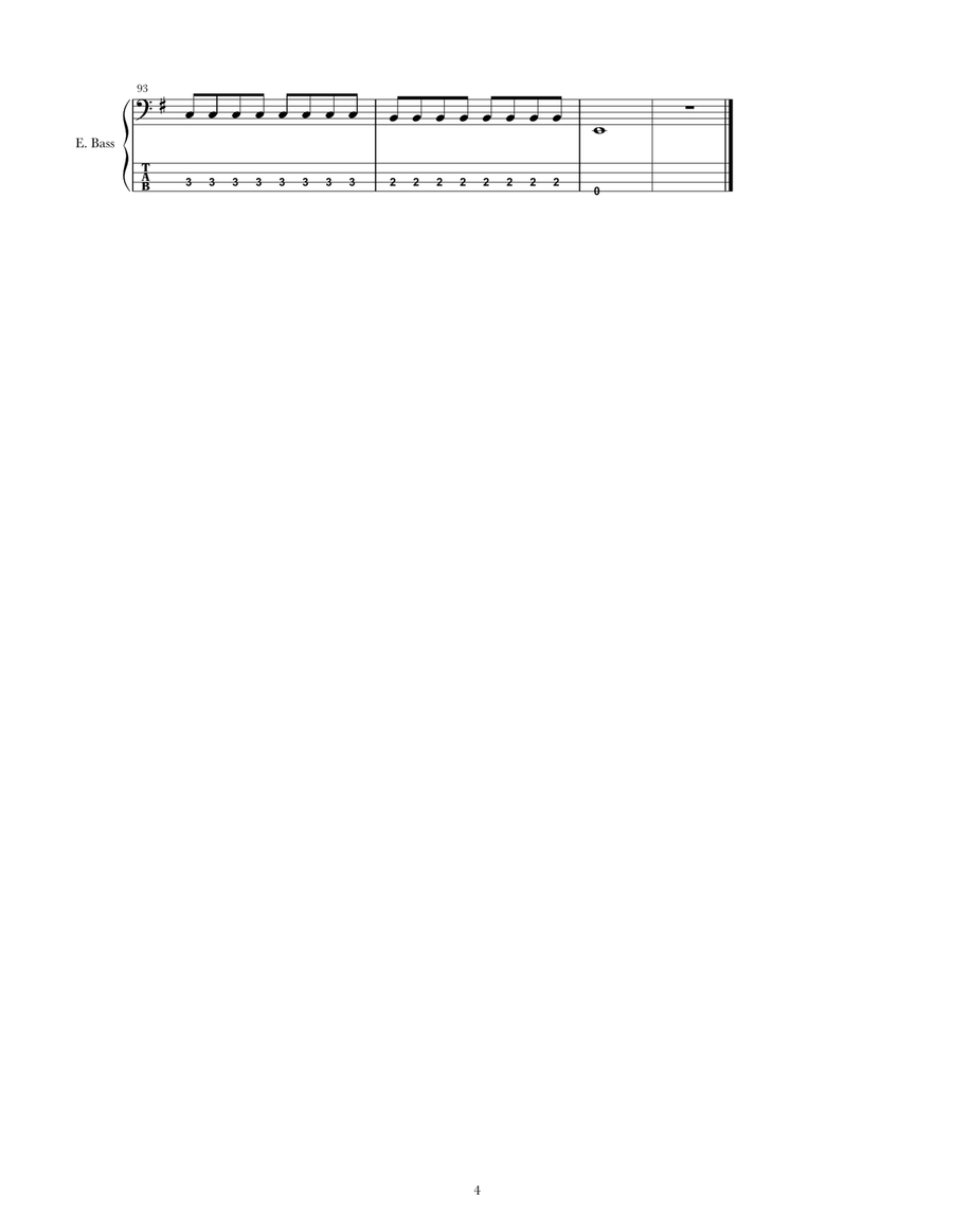 I'm Just Your Problem Bass Guitar Tablature scores gallery preview page 4