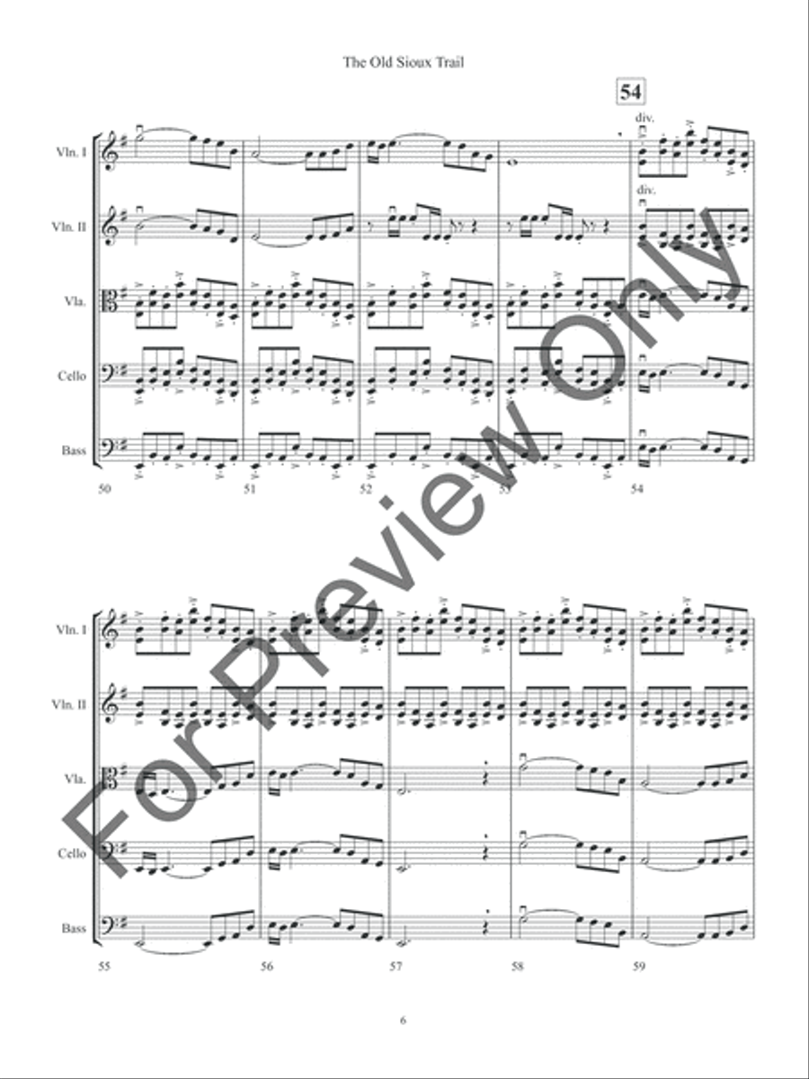 The Old Sioux Trail (Score) String Orchestra scores gallery preview page 9