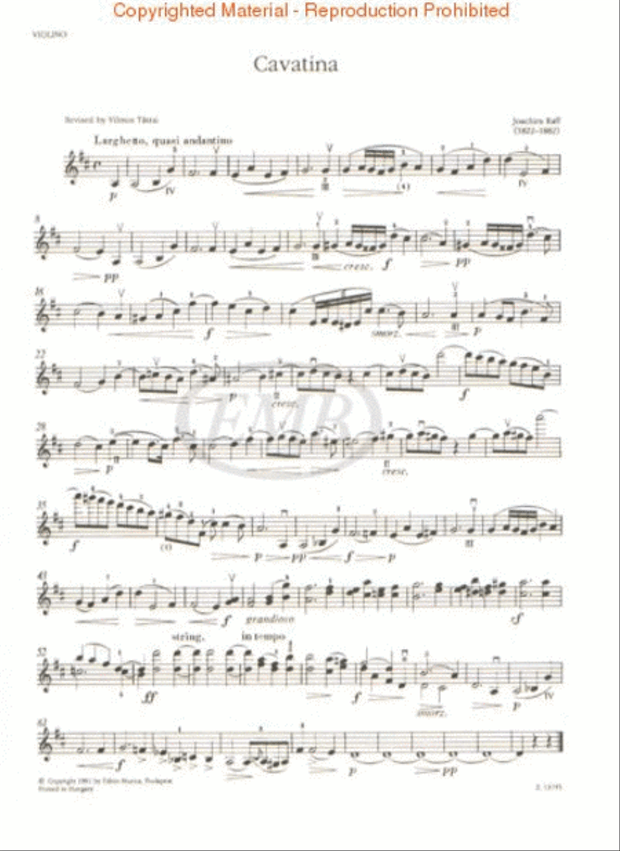 Cavatina Violin Solo scores gallery preview page 3
