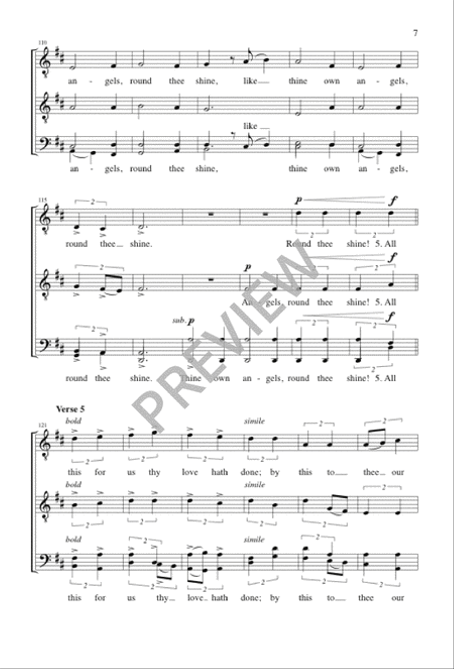 All Praise to Thee, Eternal Lord TTBB scores gallery preview page 7