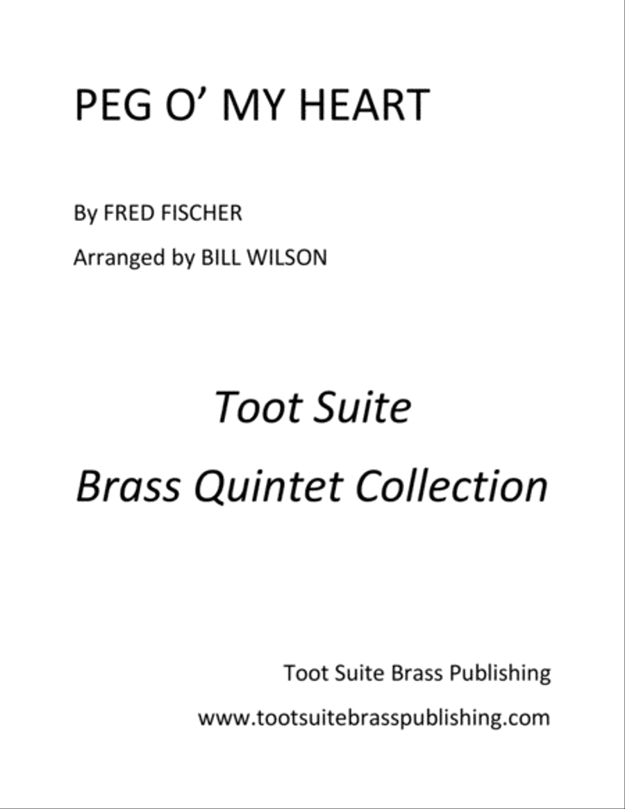 Peg O' My Heart Brass Quintet scores gallery preview page 1