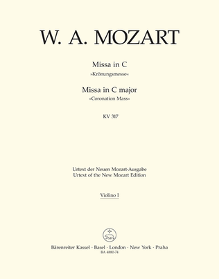Book cover for Missa C major, KV 317 'Coronation Mass'