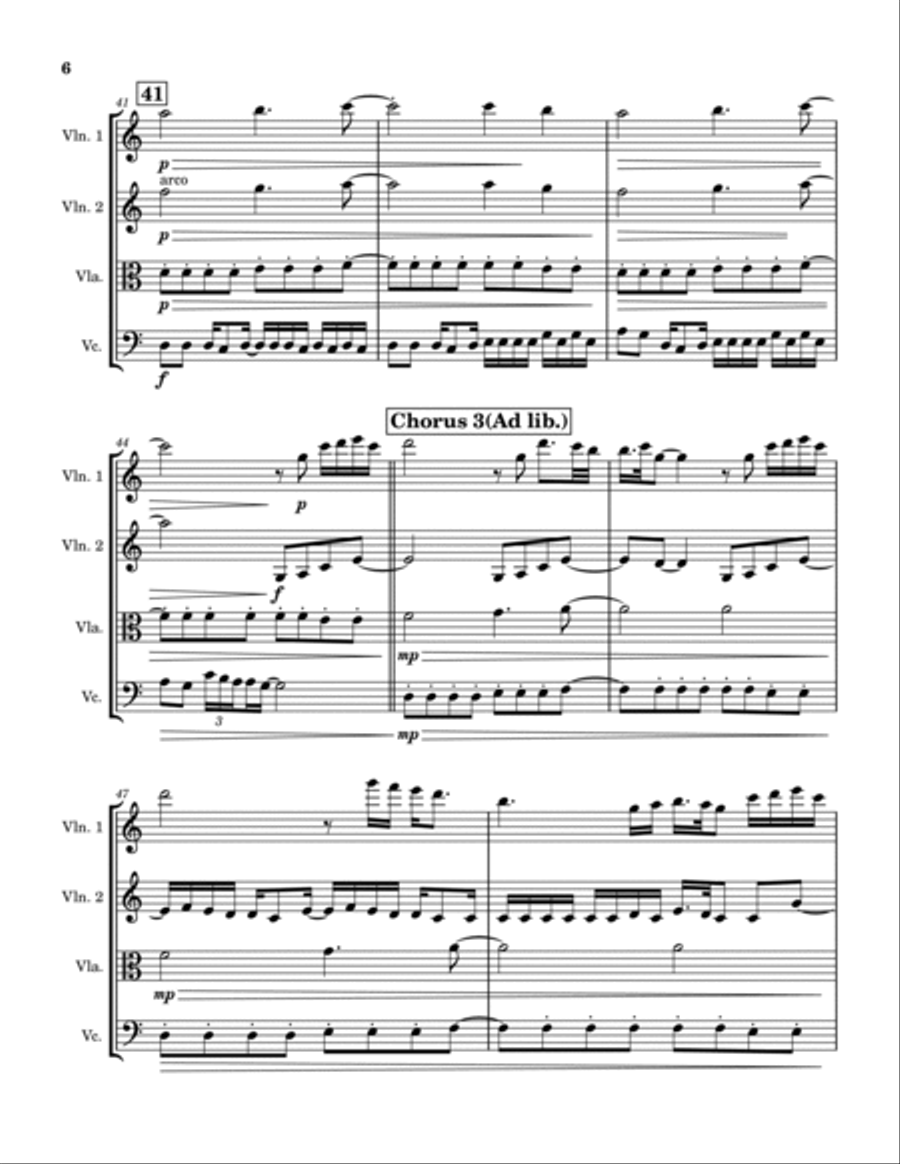 Snooze String Quartet scores gallery preview page 6