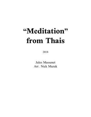 "Meditation" From Thais (Trombone Solo with Accompaniment)