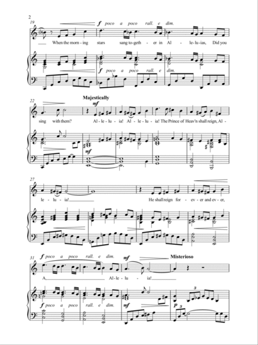 Alleluia for Medium Low Voice Low Voice scores gallery preview page 2