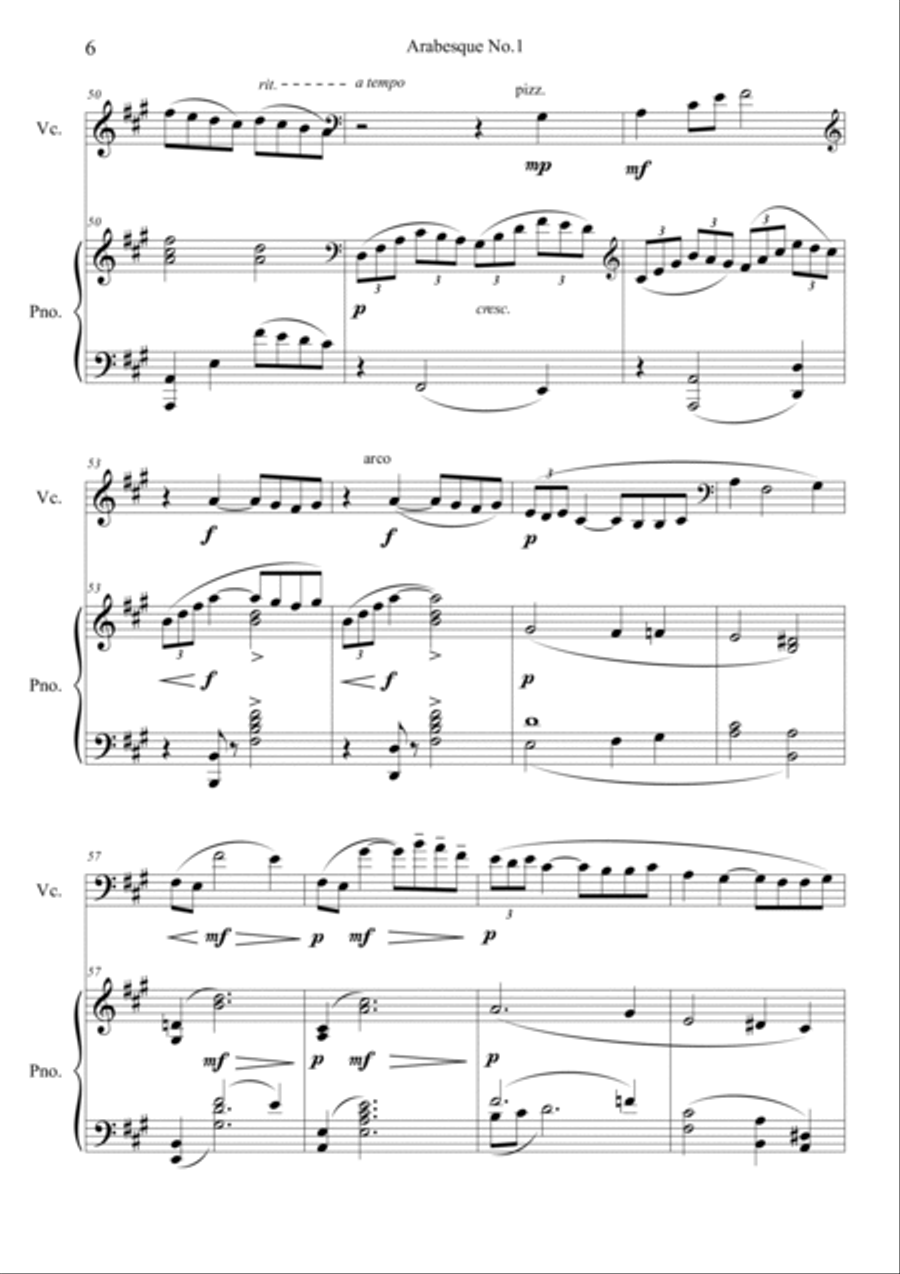 Arabesque No.1 Piano scores gallery preview page 6