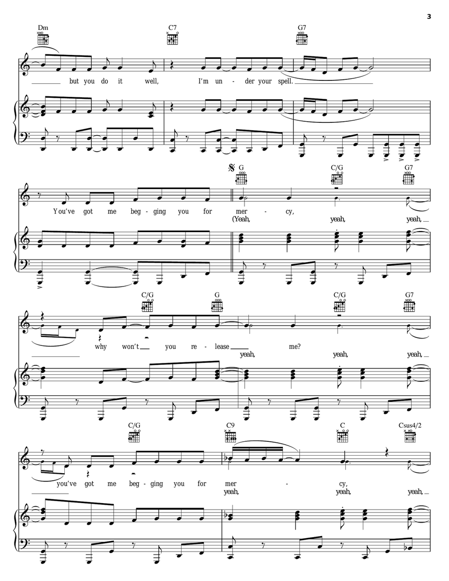 Mercy Piano, Vocal, Guitar scores gallery preview page 3