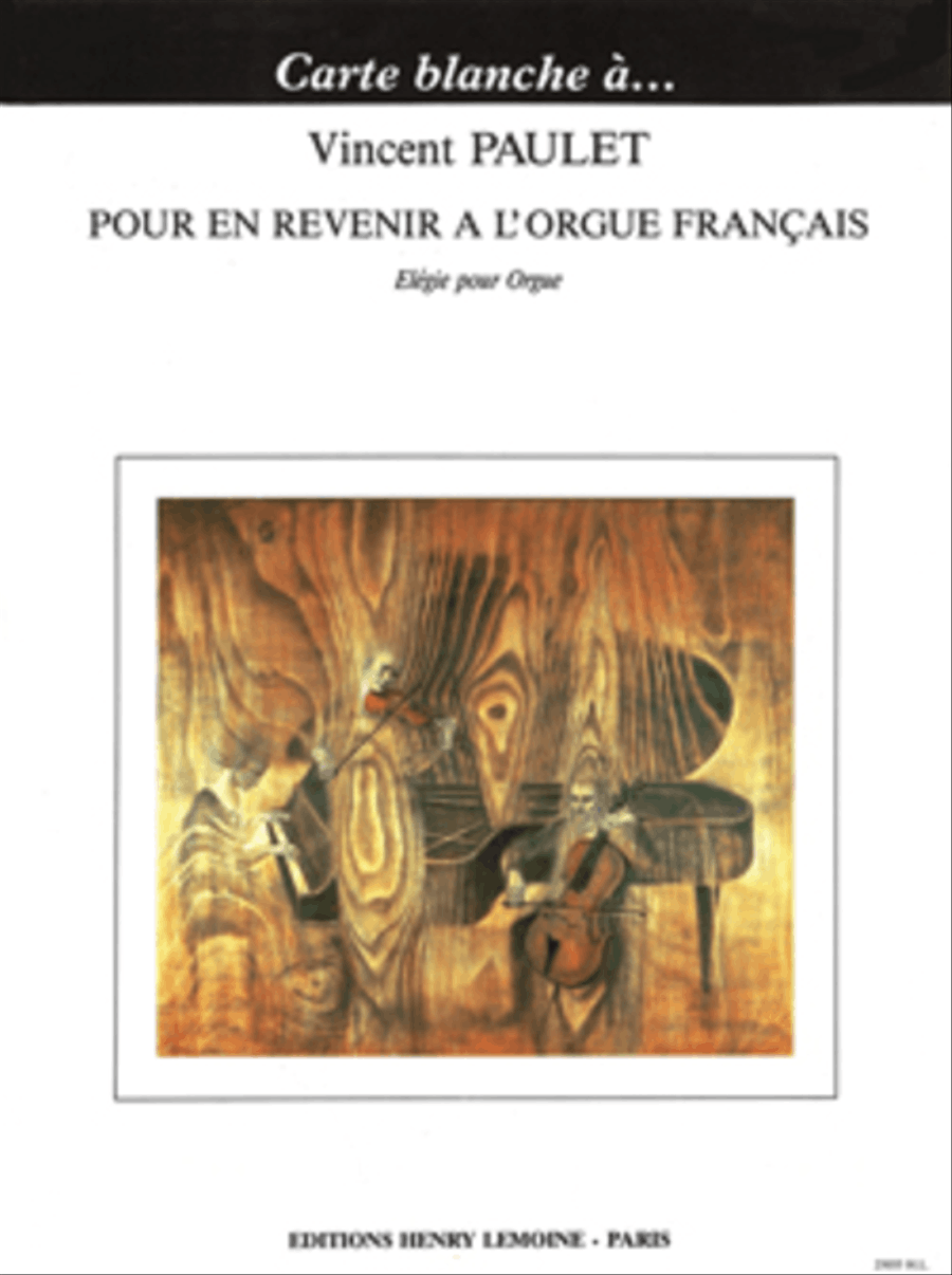 Elegie - Pour en revenir a l