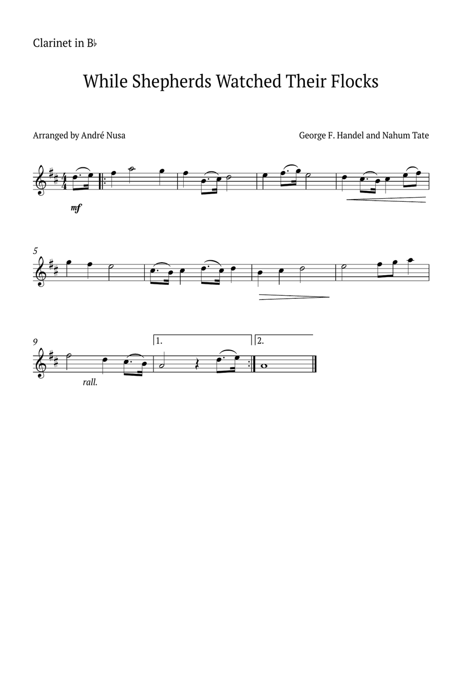 While Shepherds Watched Their Flocks Small Ensemble scores gallery preview page 4