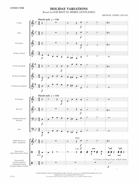 Holiday Variations (Based on "God Rest Ye Merry, Gentlemen"): Score