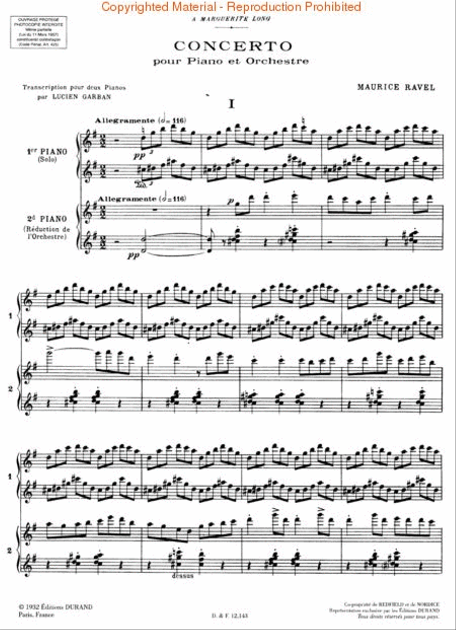 Concerto in G Piano Solo scores gallery preview page 2