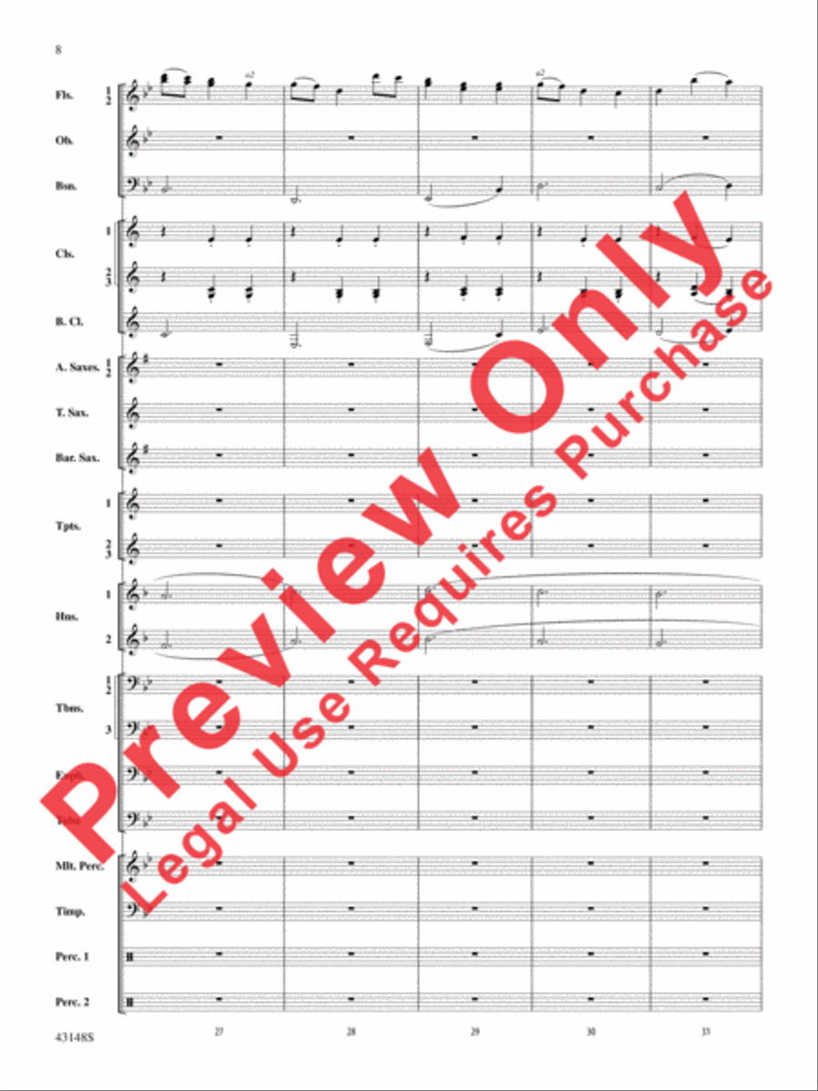 Of Sea and Song Concert Band scores gallery preview page 9