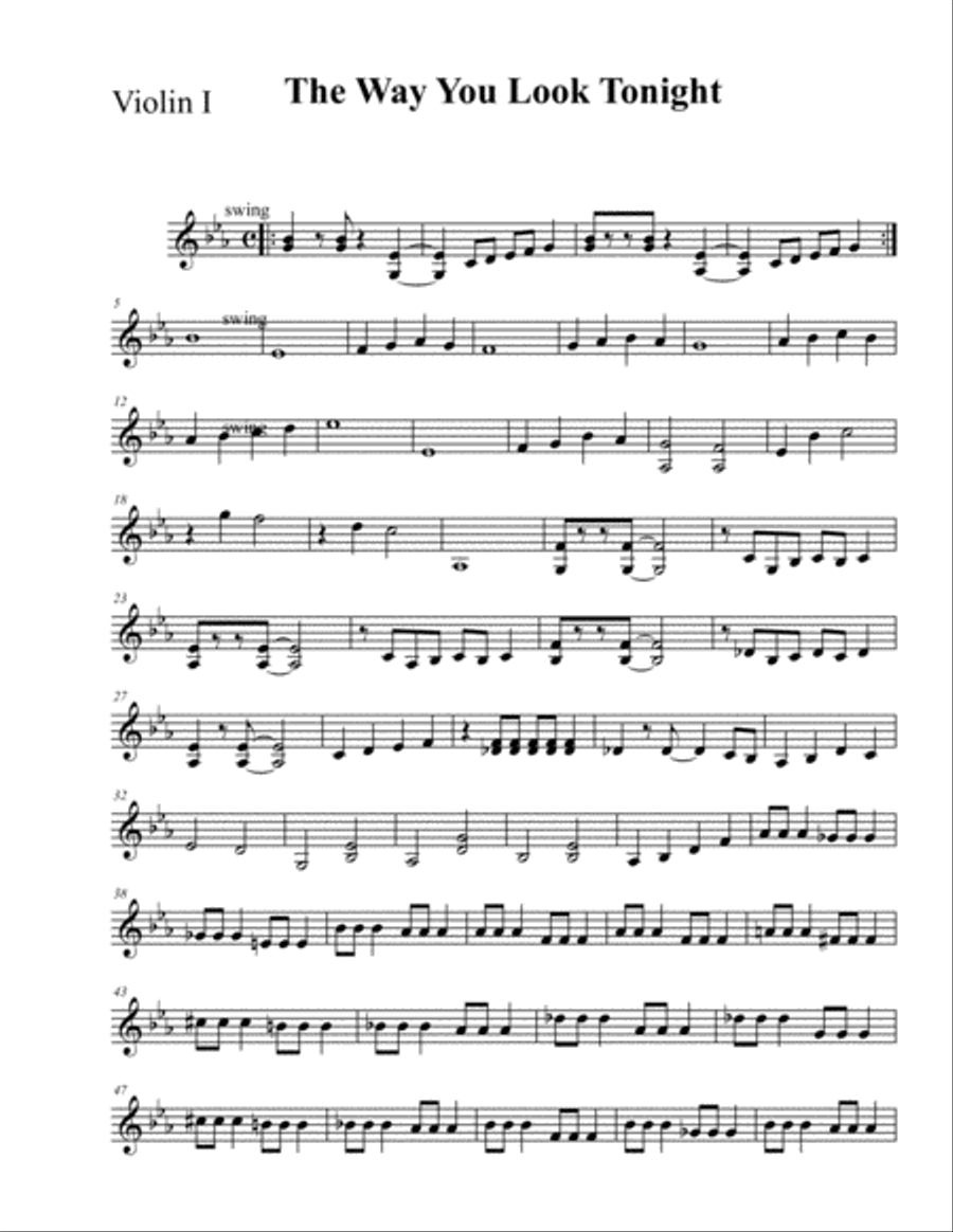 The Way You Look Tonight String Trio scores gallery preview page 1