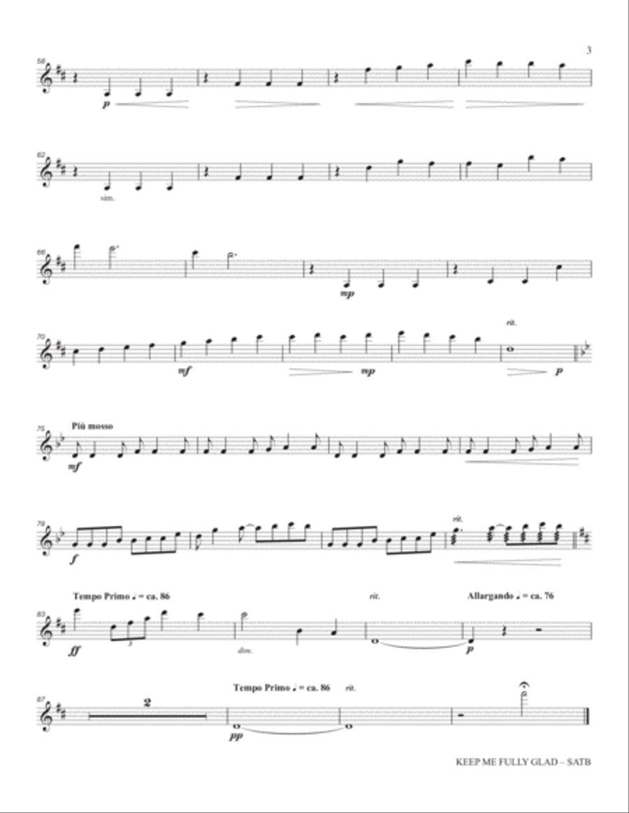 Keep Me Fully Glad - Cello Choir scores gallery preview page 3