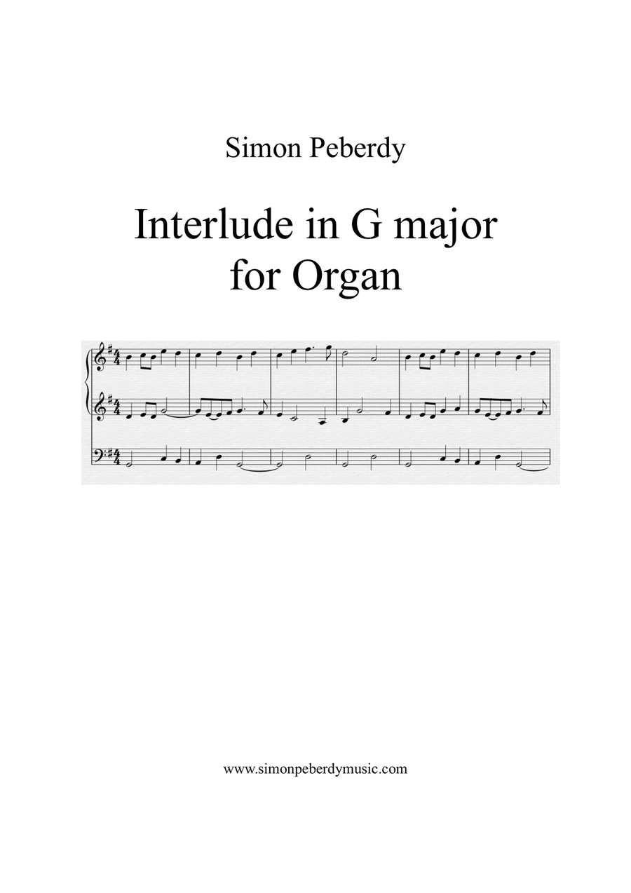 Organ Interlude in G major Small Ensemble scores gallery preview page 1