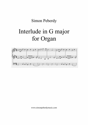 Book cover for Organ Interlude in G major