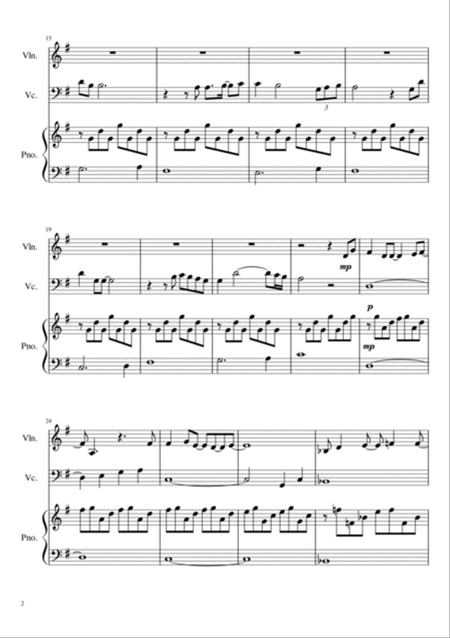 Show Yourself - Score Only Piano Trio scores gallery preview page 2