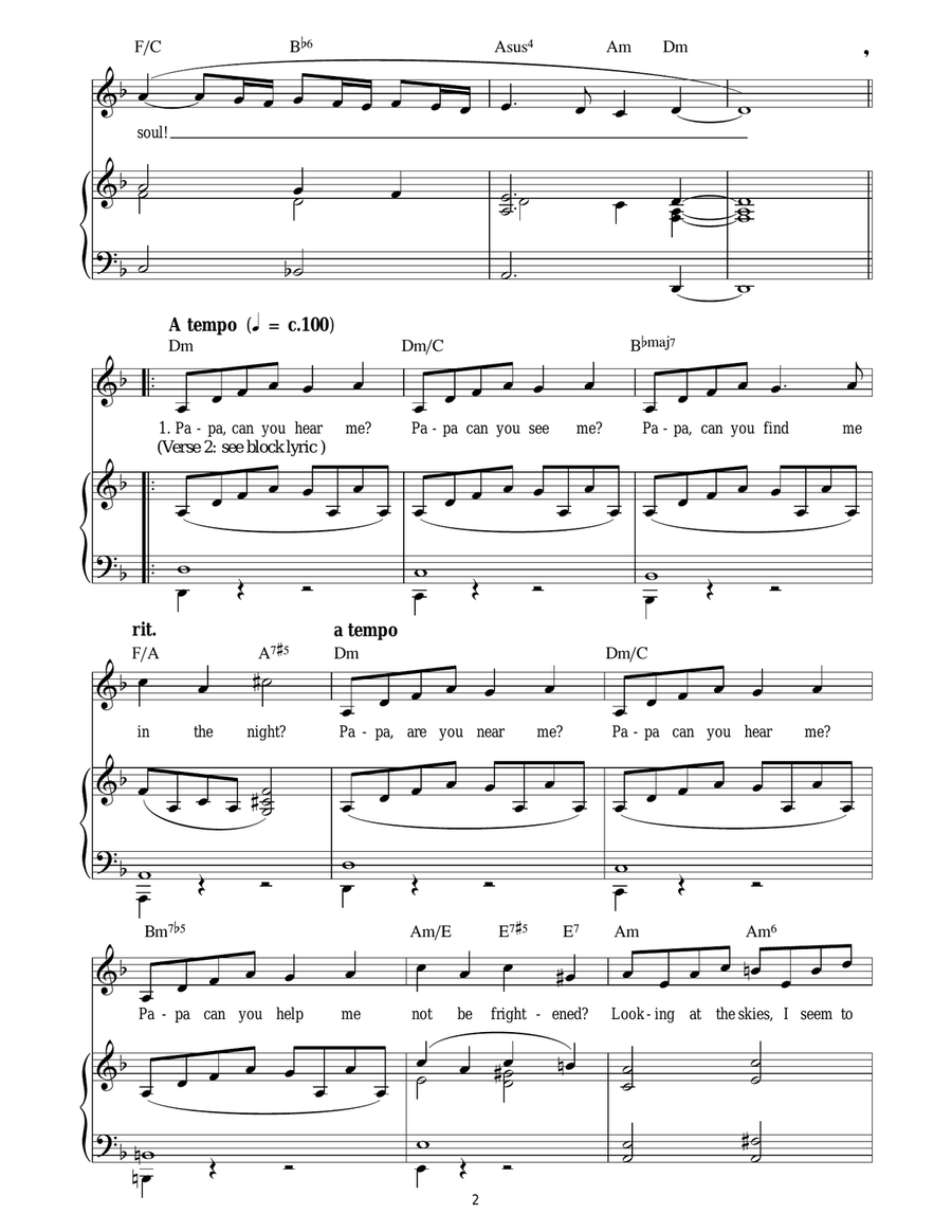 Papa Can You Hear Me? Acoustic Guitar scores gallery preview page 2