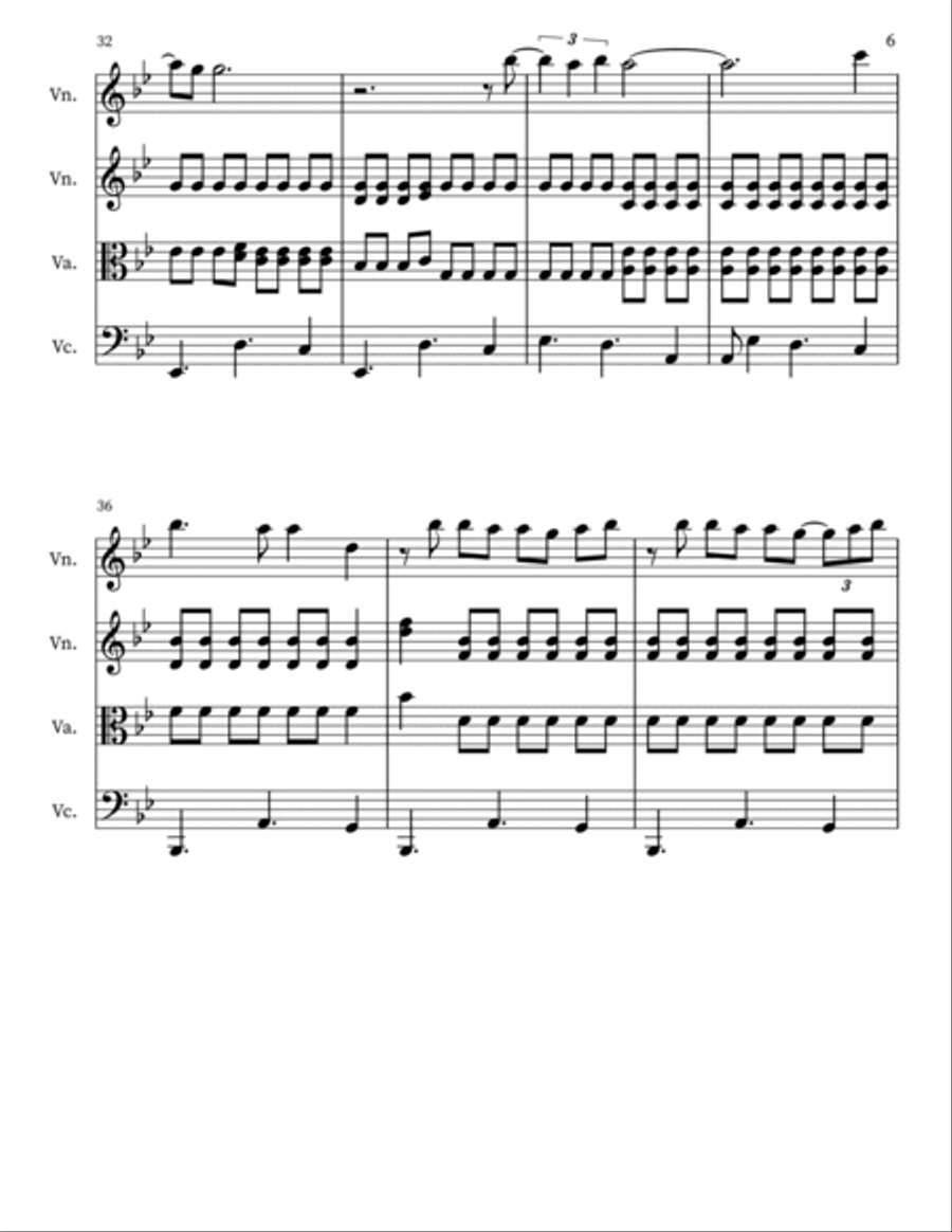 When He Sees Me String Trio scores gallery preview page 6