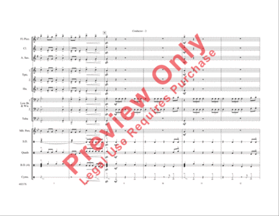 Right Round Marching Band scores gallery preview page 3
