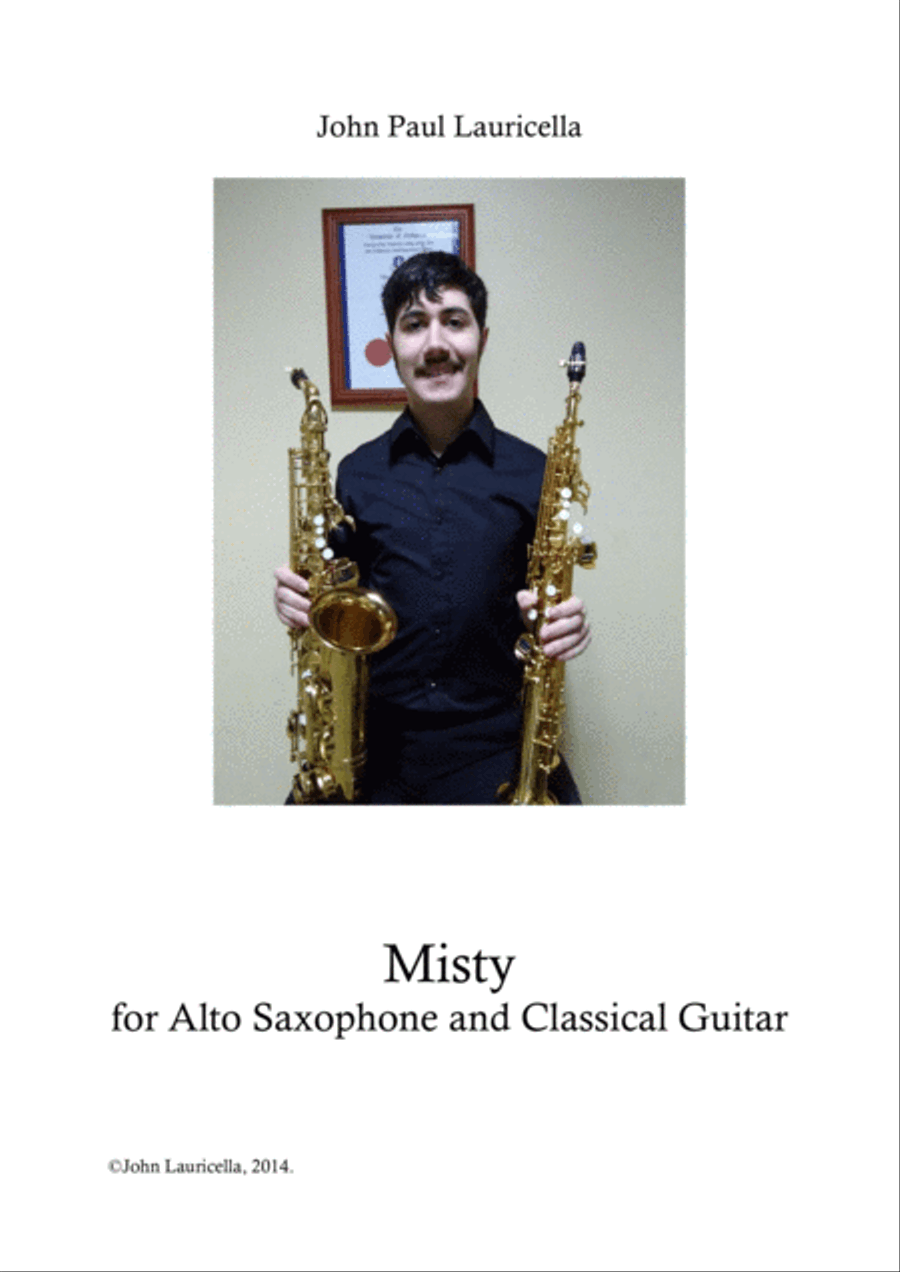 Misty Alto Saxophone scores gallery preview page 1