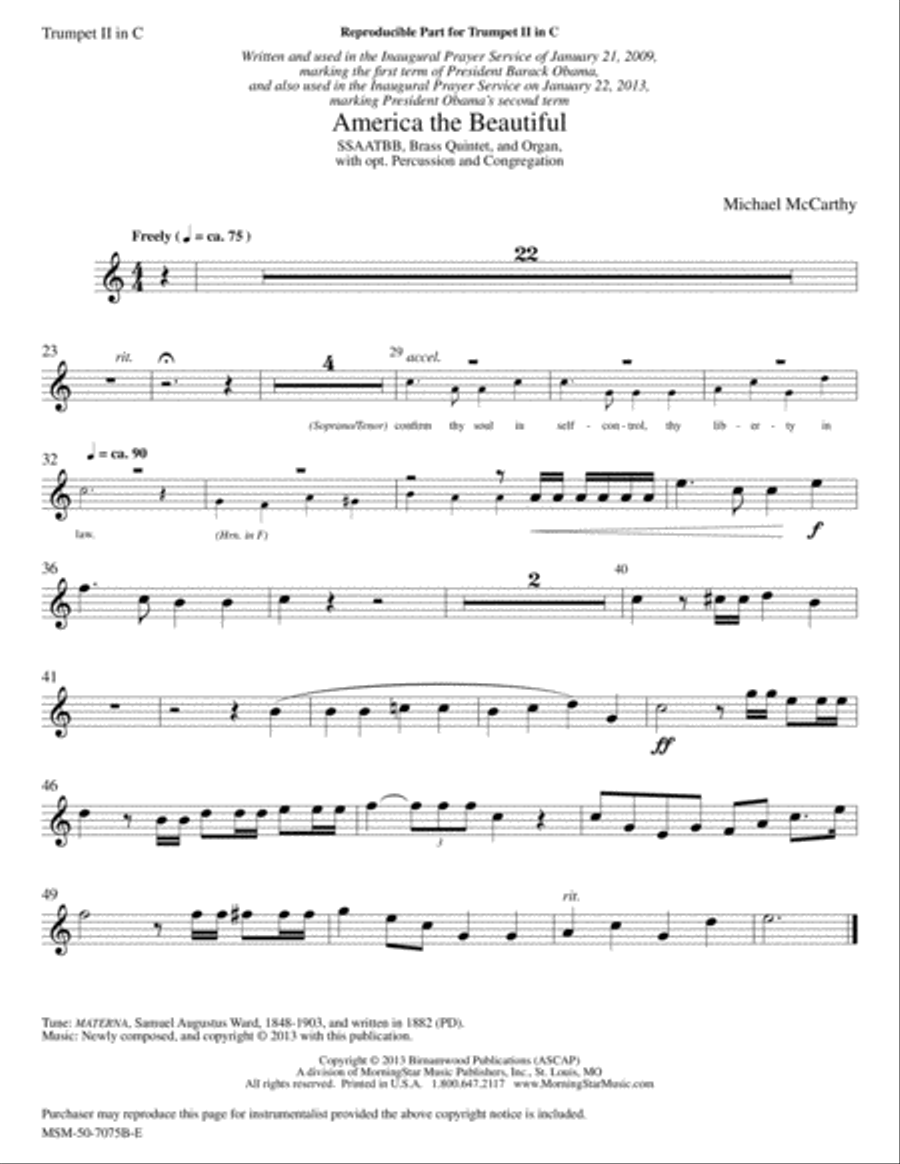 America the Beautiful Choir scores gallery preview page 4